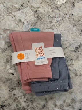 Carter's Just One You Pink and Gray Polka Dot  Pants 2-Pack